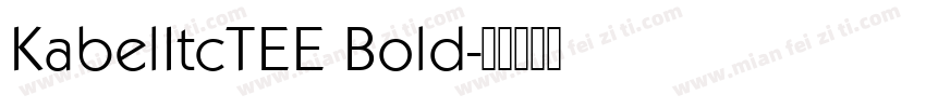 KabelItcTEE Bold字体转换
